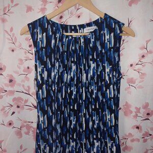 Calvin Klein Sleeveless Pleated Blouse